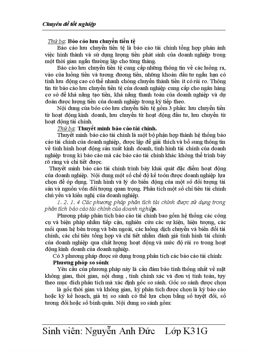 image for page Phân tích tài chính của doanh nghiệp thông qua các cáo tài chính của doanh nghiệp vay vốn tại ngân hàng tại ngân hàng Công Thương chi nhánh Hai Bà Trưng.