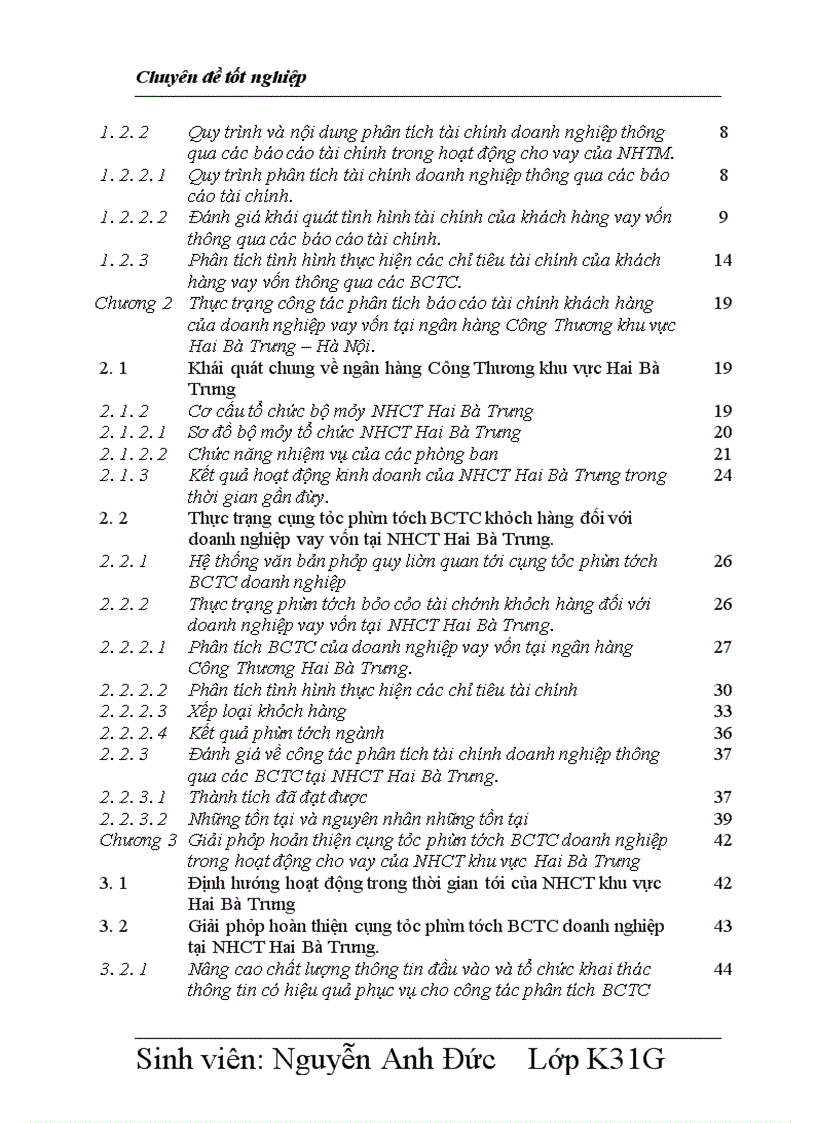 image for page Phân tích tài chính của doanh nghiệp thông qua các cáo tài chính của doanh nghiệp vay vốn tại ngân hàng tại ngân hàng Công Thương chi nhánh Hai Bà Trưng.