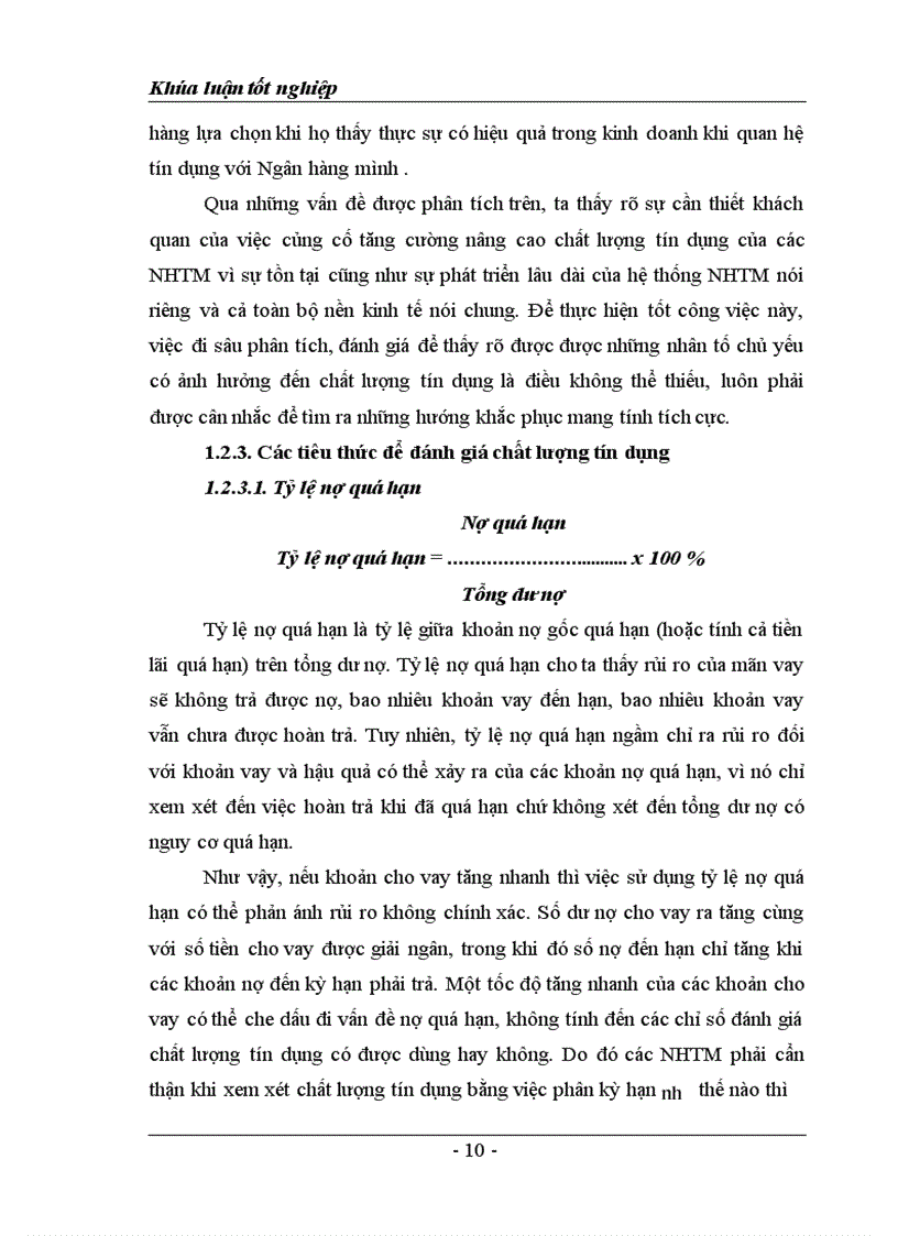 image for page Giải pháp nâng cao chất lượng tín dụng tại Ngân hàng nông nghiệp huyện Bảo Thắng tỉnh Lào Cai