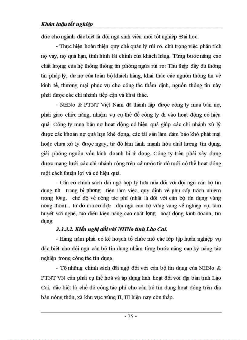 image for page Giải pháp nâng cao chất lượng tín dụng tại Ngân hàng nông nghiệp huyện Bảo Thắng tỉnh Lào Cai