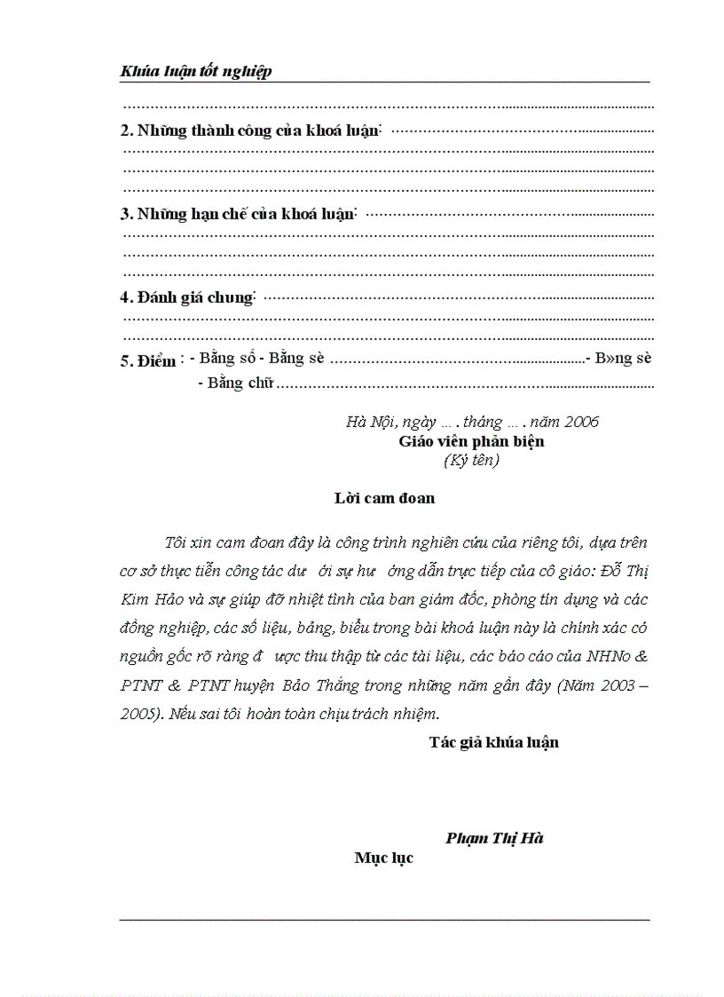 image for page Giải pháp nâng cao chất lượng tín dụng tại Ngân hàng nông nghiệp huyện Bảo Thắng tỉnh Lào Cai
