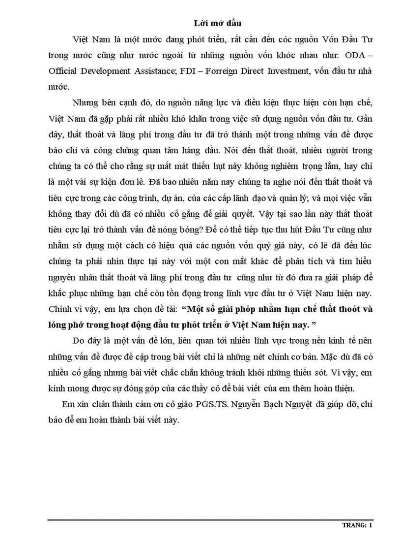 image for page Một số giải pháp nhằm hạn chế thất thoát và lãng phí trong hoạt động đầu tư phát triển ở Việt Nam hiện nay.