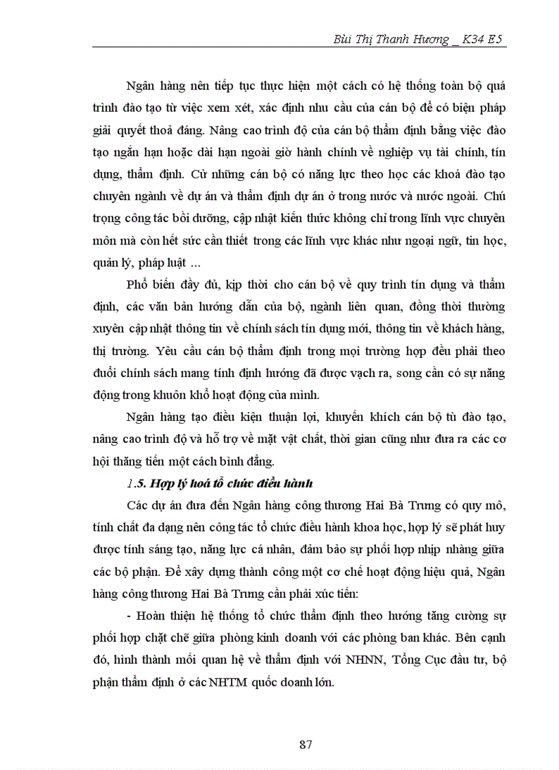image for page Hoàn thiện công tác thẩm định dự án tài chính của doanh nghiệp xuất nhập khẩu tại ngân hàng công thương hai bà trưng Giáo viên hướng dẫn