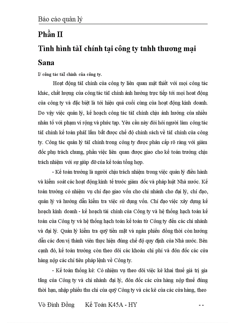 image for page Báo cáo quản lý Công ty TNHH SANA