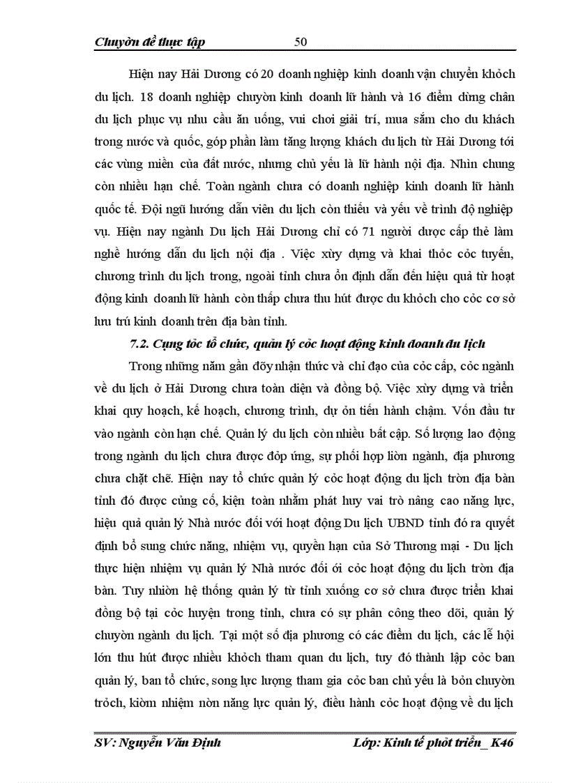 image for page Giải pháp phát triển du lịch tỉnh hải dương đến năm 2020