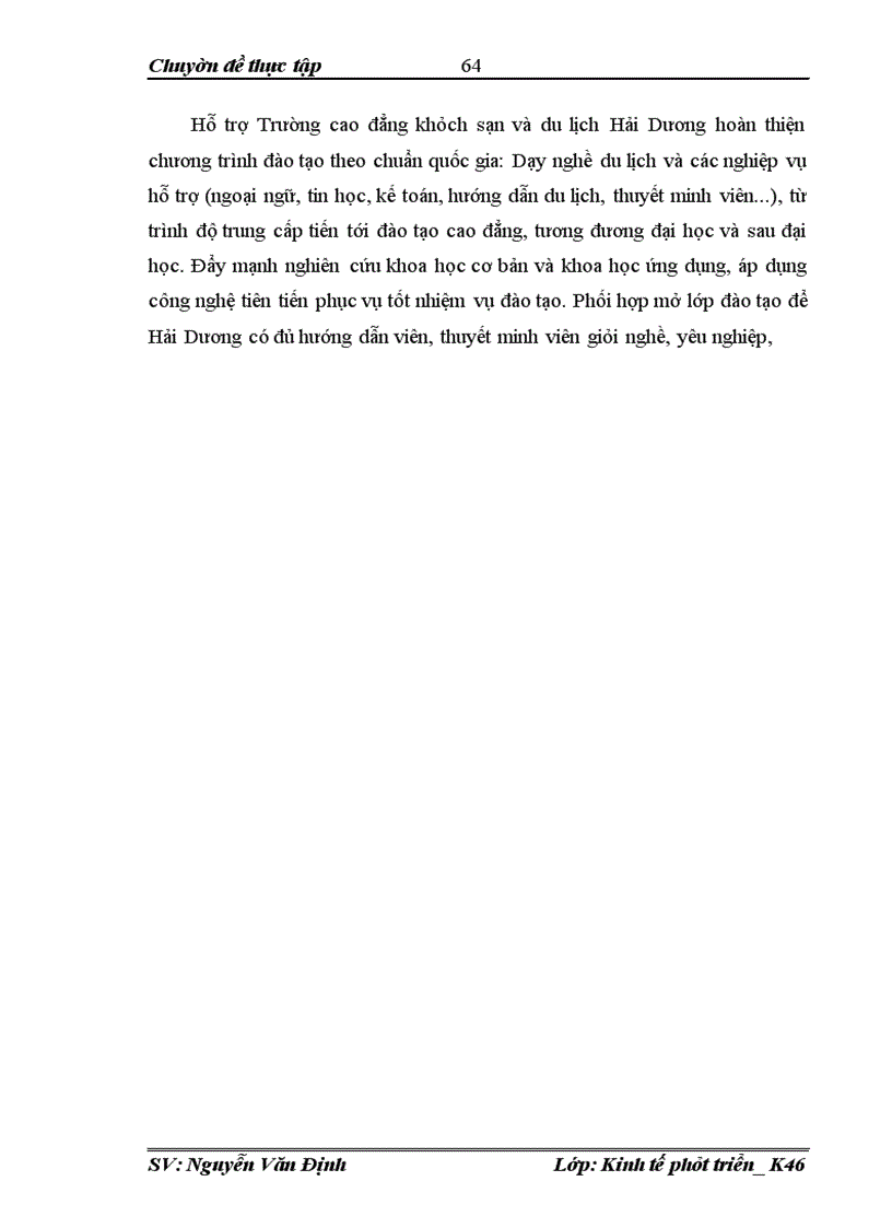 image for page Giải pháp phát triển du lịch tỉnh hải dương đến năm 2020