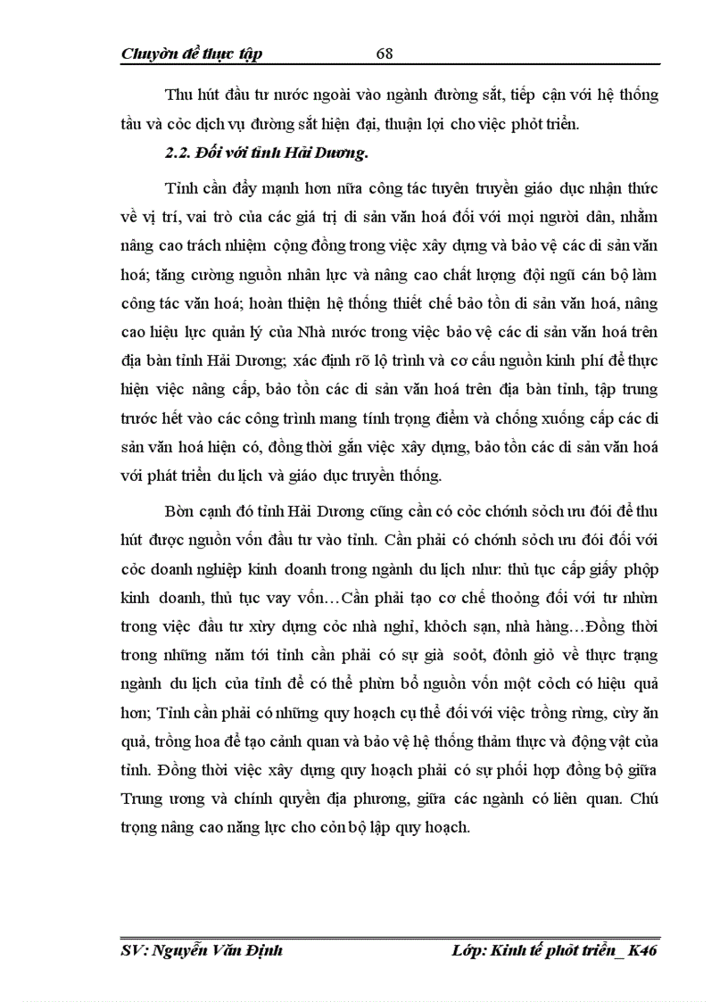 image for page Giải pháp phát triển du lịch tỉnh hải dương đến năm 2020