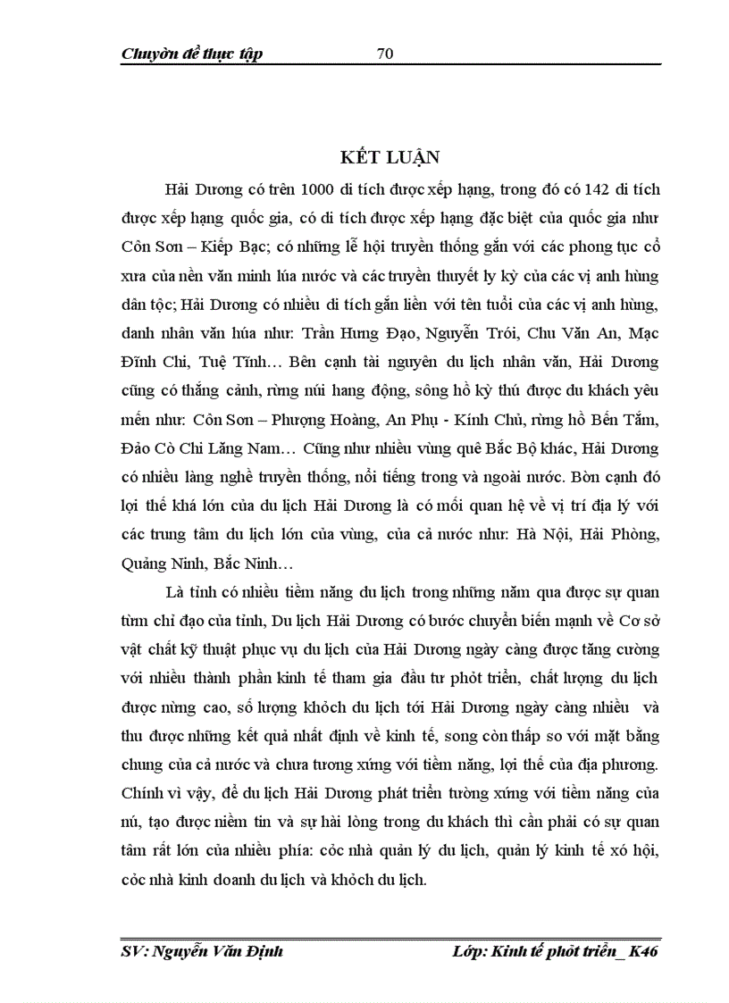 image for page Giải pháp phát triển du lịch tỉnh hải dương đến năm 2020