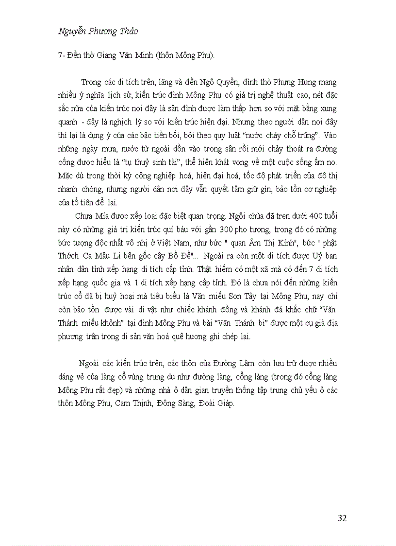 image for page Thực trạng,giải pháp phát triển bền vững du lịch làng cổ Đường Lâm.