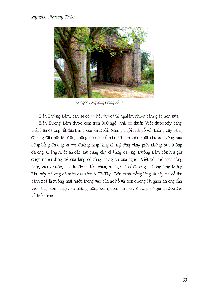 image for page Thực trạng,giải pháp phát triển bền vững du lịch làng cổ Đường Lâm.