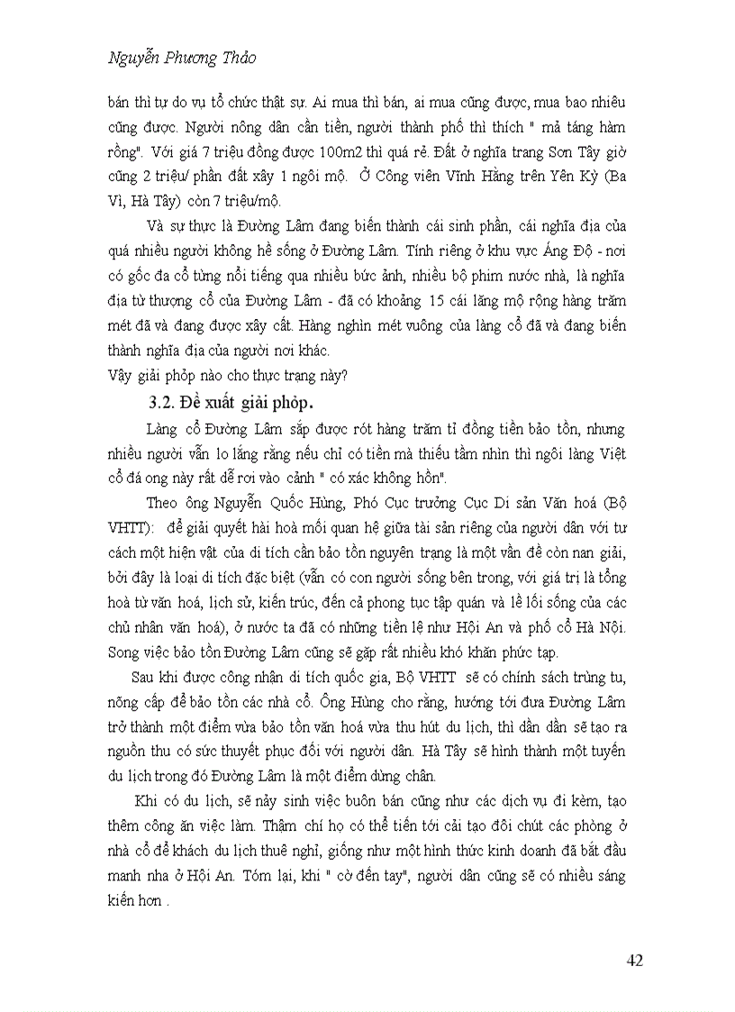 image for page Thực trạng,giải pháp phát triển bền vững du lịch làng cổ Đường Lâm.