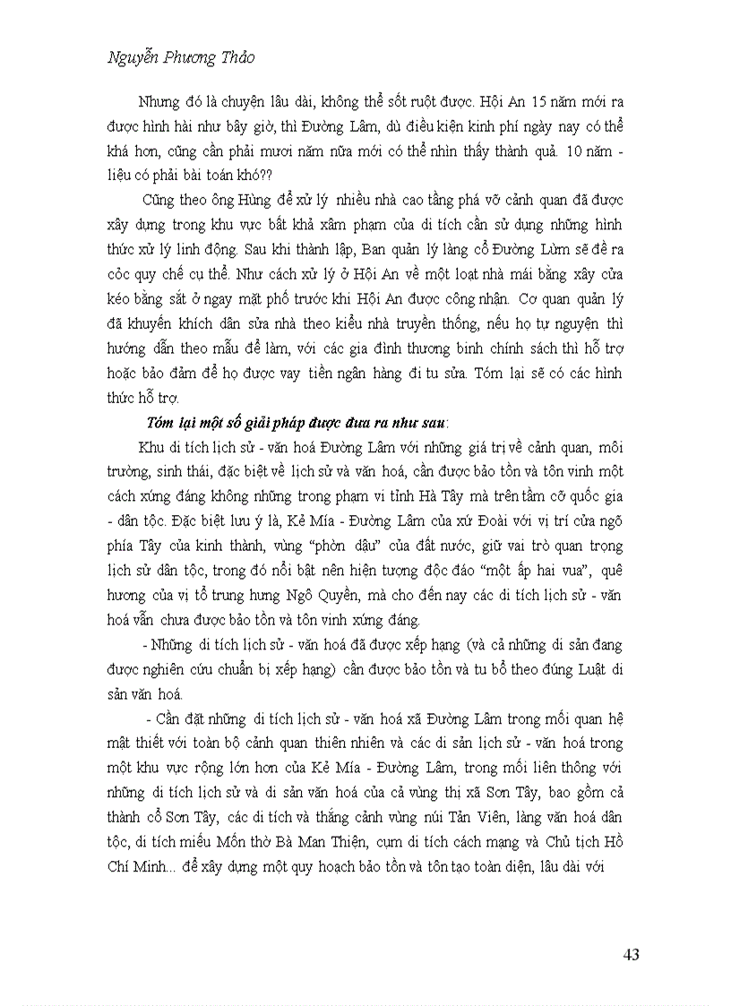 image for page Thực trạng,giải pháp phát triển bền vững du lịch làng cổ Đường Lâm.