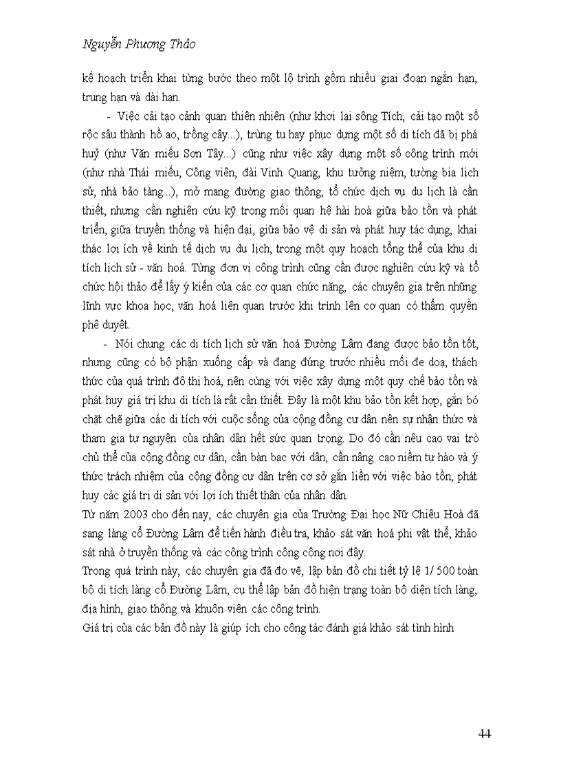 image for page Thực trạng,giải pháp phát triển bền vững du lịch làng cổ Đường Lâm.