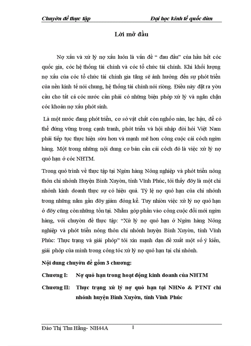 image for page Xử lý nợ quá hạn ở Ngân hàng Nông nghiệp và phát triển nông thôn chi nhánh huyện Bình Xuyên, tỉnh Vĩnh Phúc: Thực trạng và giải pháp