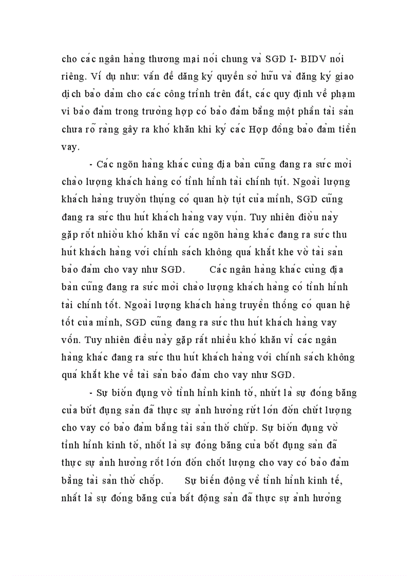 image for page Nâng cao chất lượng cho vay có bảo đảm bằng tài sản thế chấp tại SGD I – BIDV