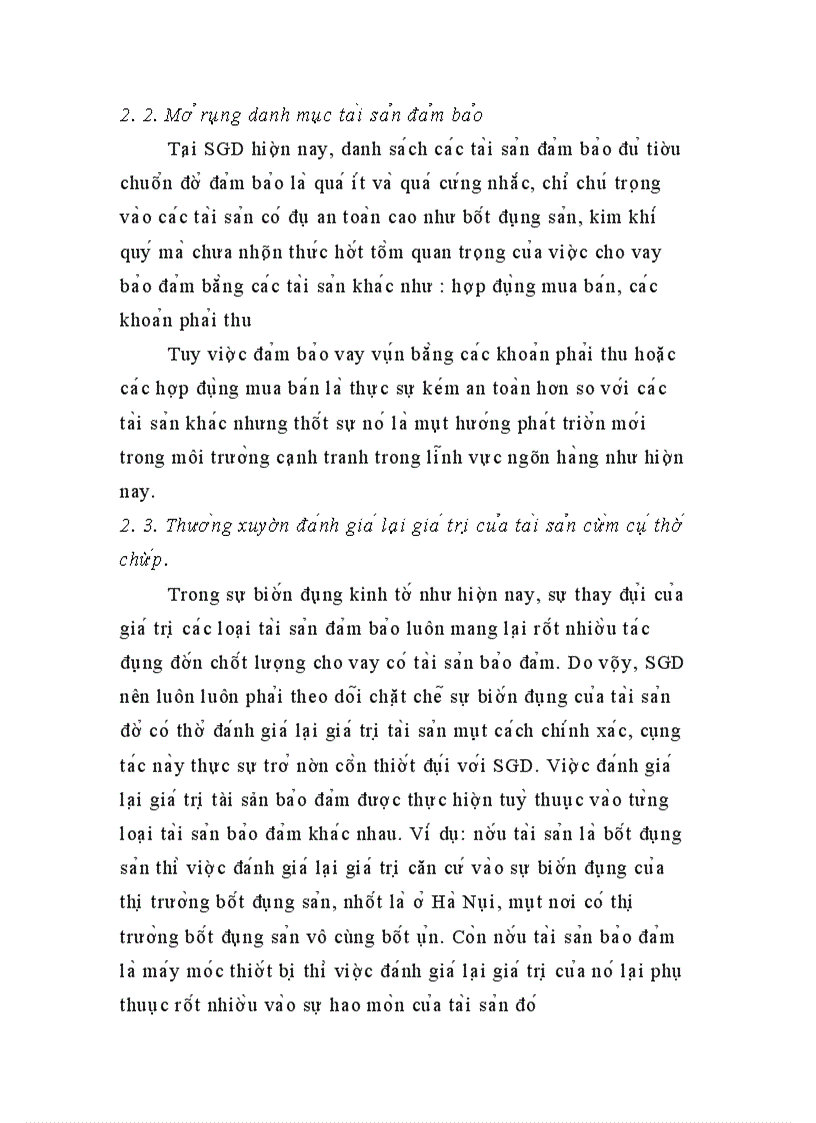 image for page Nâng cao chất lượng cho vay có bảo đảm bằng tài sản thế chấp tại SGD I – BIDV