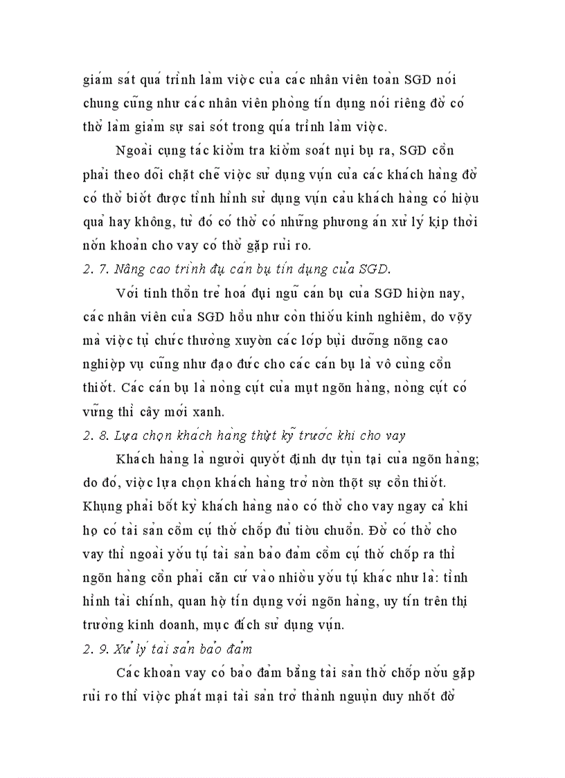 image for page Nâng cao chất lượng cho vay có bảo đảm bằng tài sản thế chấp tại SGD I – BIDV