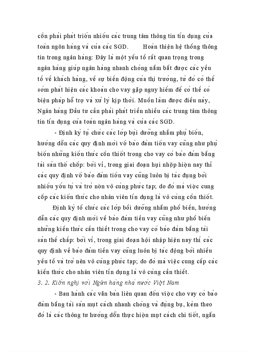 image for page Nâng cao chất lượng cho vay có bảo đảm bằng tài sản thế chấp tại SGD I – BIDV