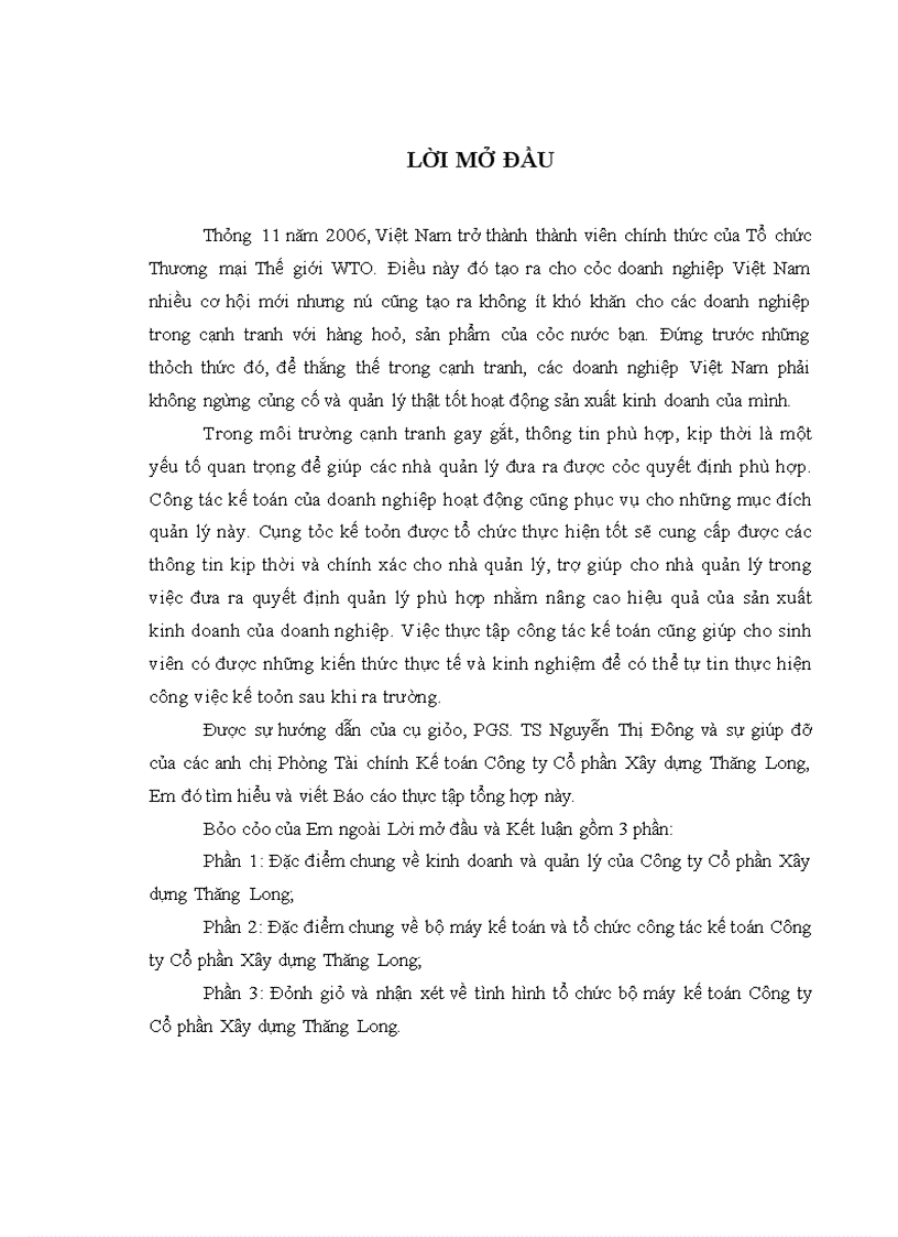 image for page Đánh giá và nhận xét về tình hình tổ chức bộ máy kế toán Công ty Cổ phần Xây dựng Thăng Long