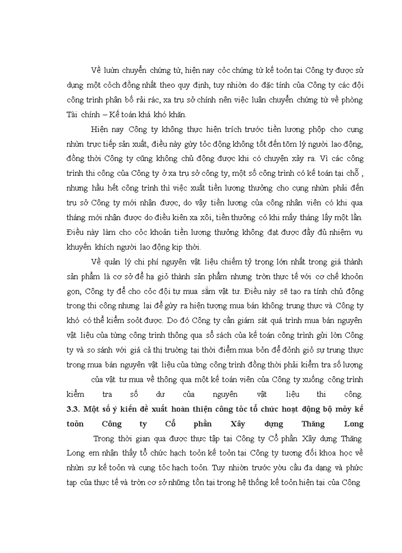 image for page Đánh giá và nhận xét về tình hình tổ chức bộ máy kế toán Công ty Cổ phần Xây dựng Thăng Long