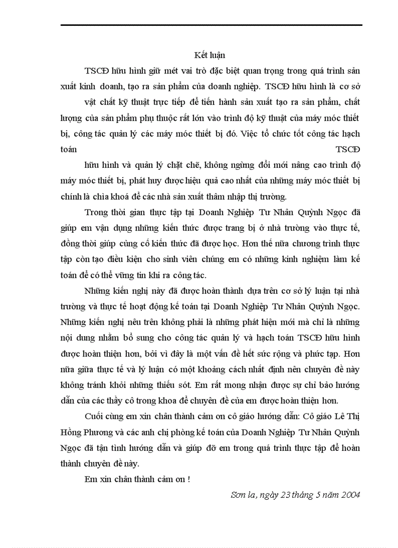 image for page Hoàn thiện kế toán TSCĐ hữu hình ở Doanh nghiệp tư nhân Quỳnh Ngọc.