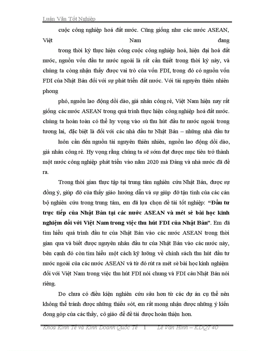 image for page Đầu tư trực tiếp của Nhật Bản vào các nước ASEAN và một số bài học kinh nghiệm đối với Việt Nam trong việc thu hút FDI của Nhật Bản