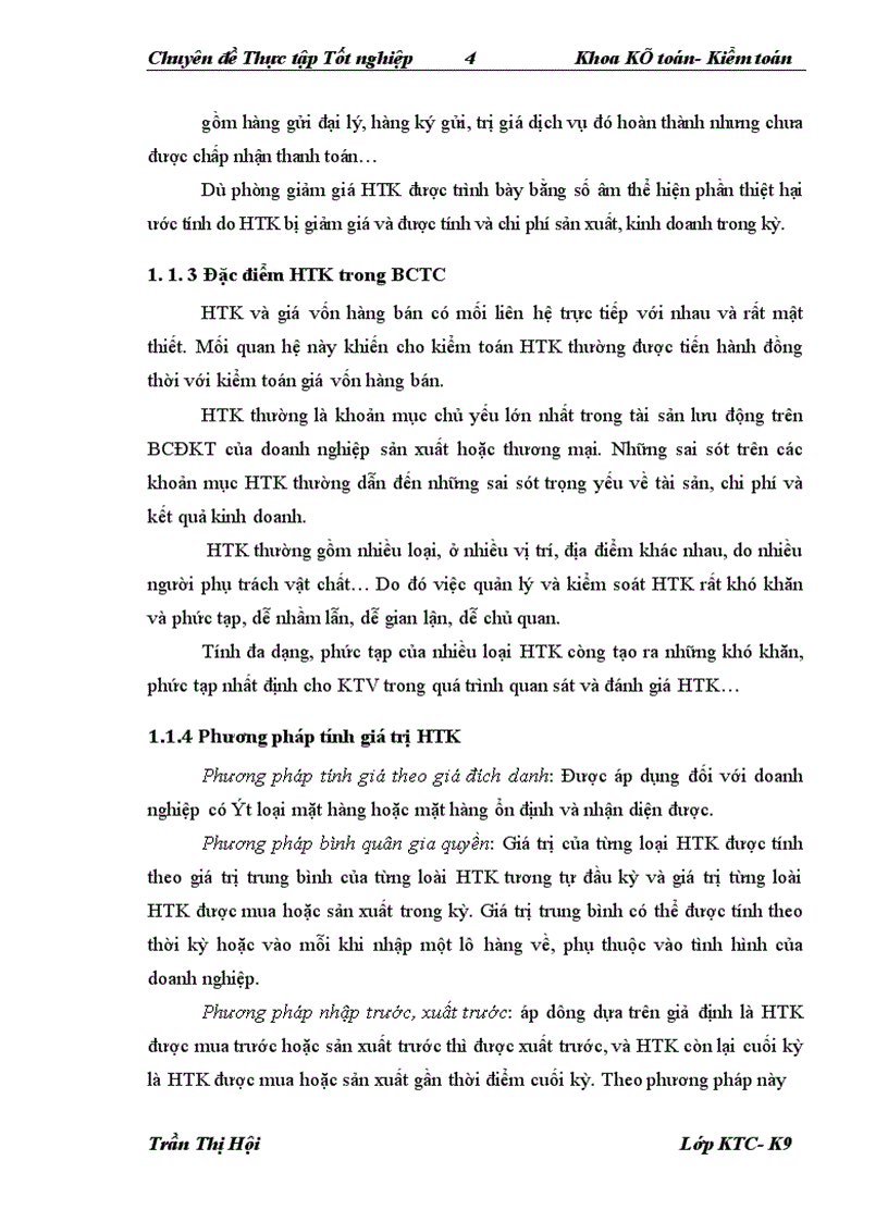 image for page Vận dụng thủ tục kiểm tra chi tiết trong kiểm toán HTK do Công ty Kiểm toán Quốc tế PNT thực hiện