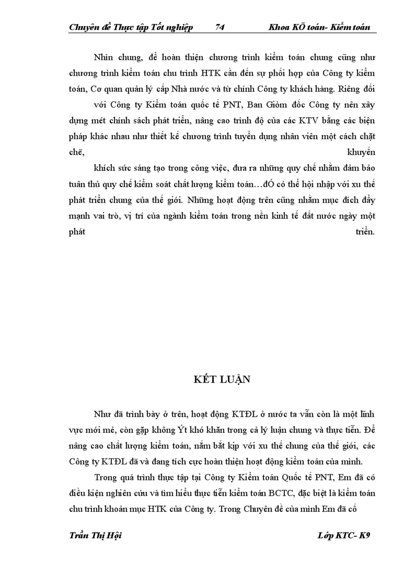image for page Vận dụng thủ tục kiểm tra chi tiết trong kiểm toán HTK do Công ty Kiểm toán Quốc tế PNT thực hiện