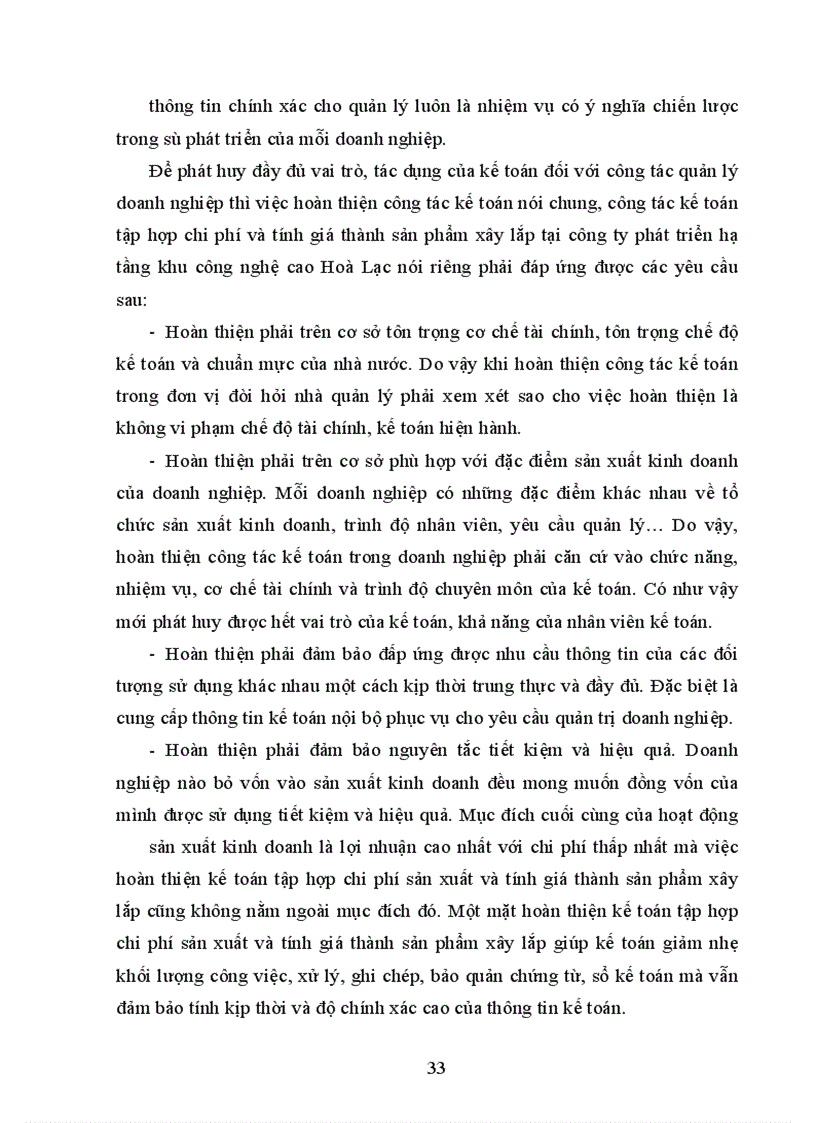 image for page Hoàn thiện kế toán chi phí sản xuất và tính giá thành sản phẩm xây lắp tại Công ty Phát triển hạ tầng Khu công nghệ cao Hoà Lạc