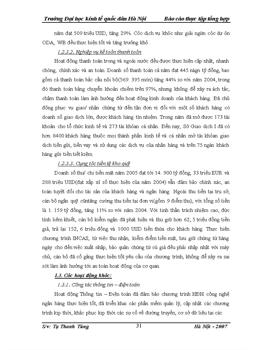 image for page Báo cáo thực tập tổng hợp tại Sở giao dịch I - Ngân hàng Công thương