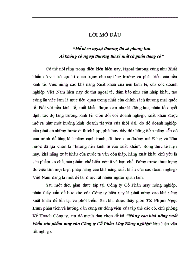 image for page Nâng cao khả năng xuất khẩu sản phẩm may của Công ty Cổ Phần May Nông nghiệp