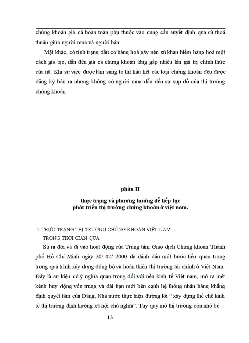 image for page Thực trạng và phương hướng để tiếp tụcphát triển thị trường chứng khoán ở việt nam.