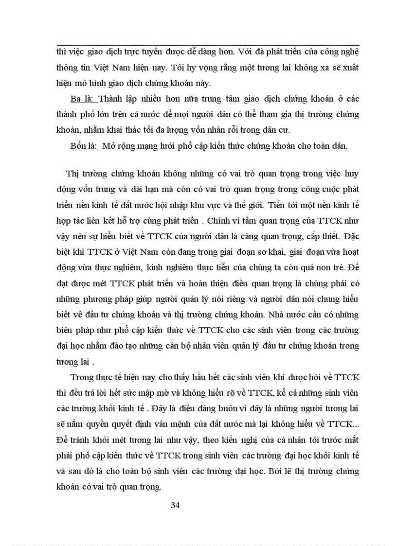 image for page Thực trạng và phương hướng để tiếp tụcphát triển thị trường chứng khoán ở việt nam.