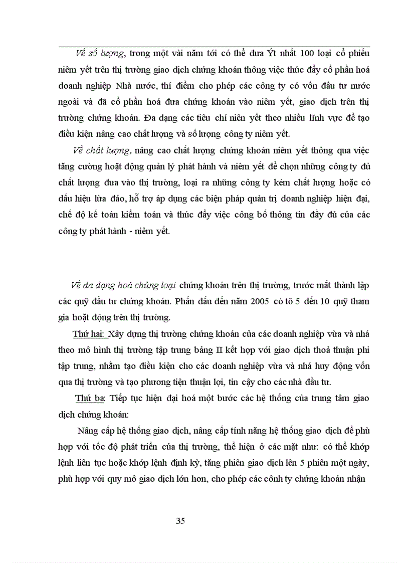 image for page Thực trạng và phương hướng để tiếp tụcphát triển thị trường chứng khoán ở việt nam.