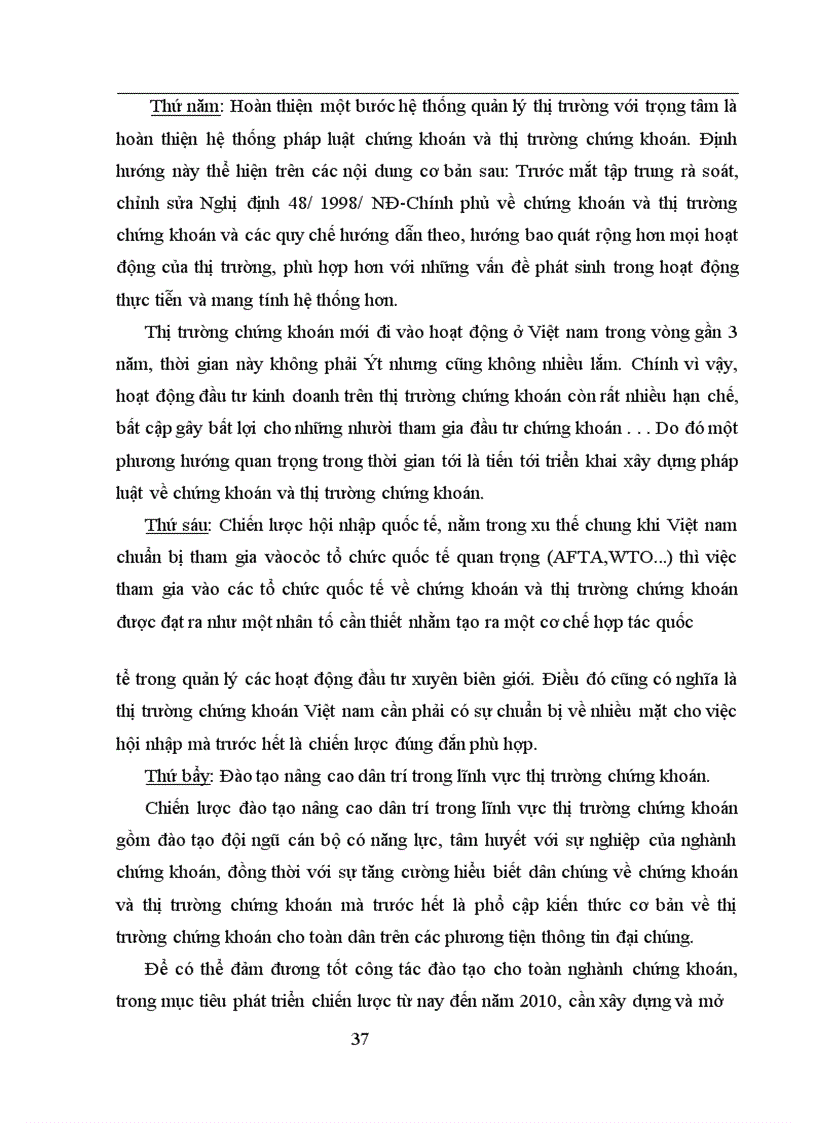 image for page Thực trạng và phương hướng để tiếp tụcphát triển thị trường chứng khoán ở việt nam.