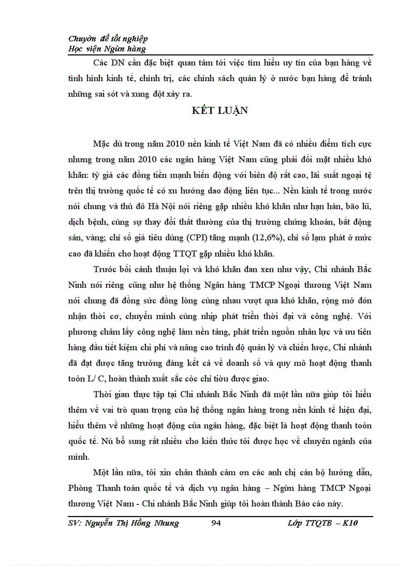 image for page Thực trạng và giải pháp hoàn thiện phương thức thanh toán quốc tế bằng tín dụng chứng từ tại Ngân hàng Ngoại thương Việt Nam – Chi nhánh Bắc Ninh.