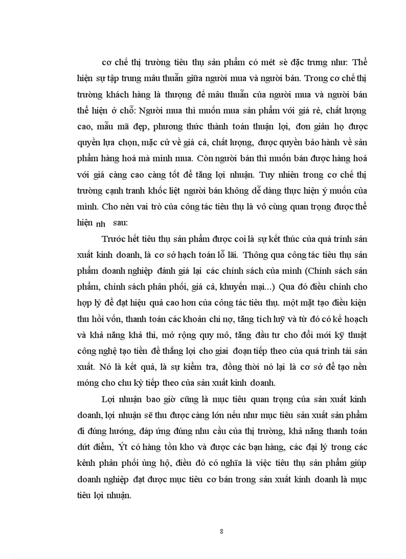 image for page Thực tế công tác tiêu thụ tại công ty thương mại và dịch vụ