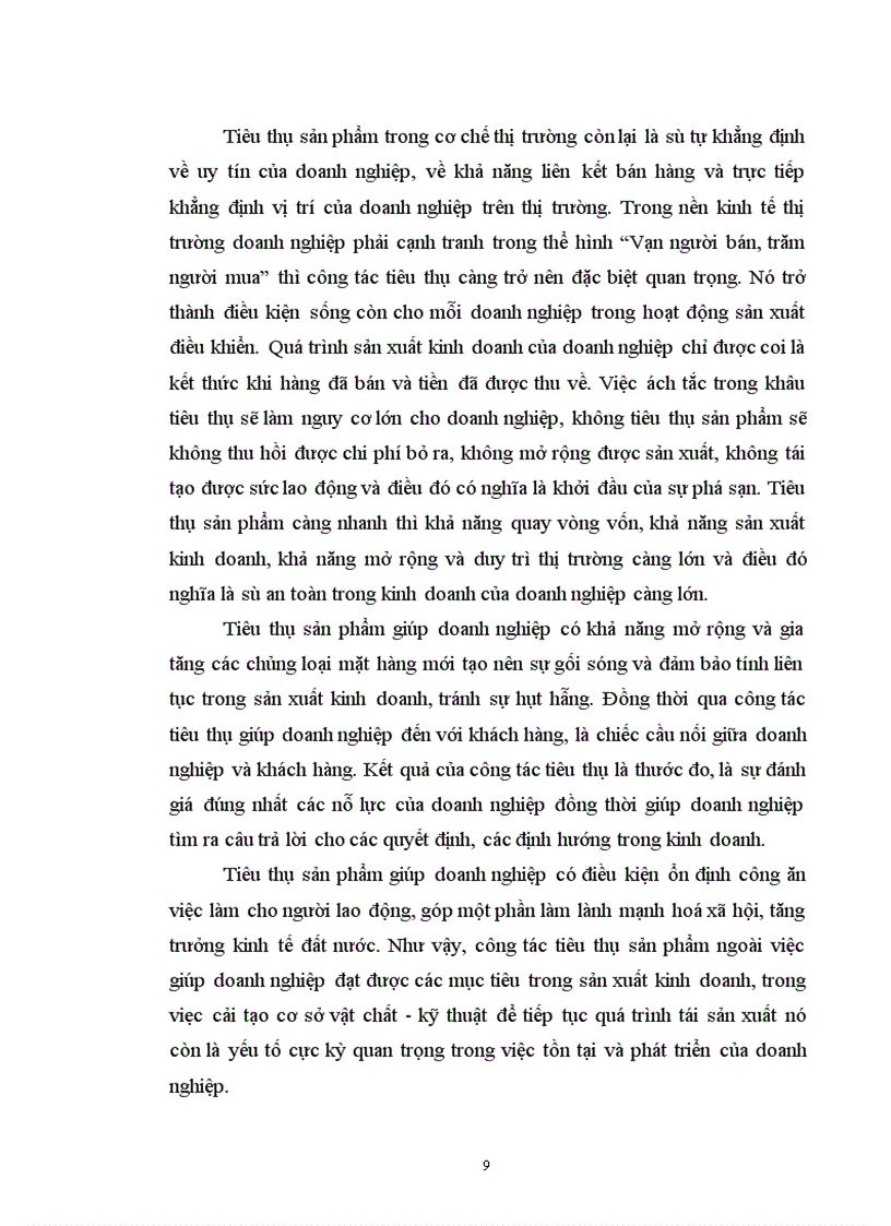 image for page Thực tế công tác tiêu thụ tại công ty thương mại và dịch vụ