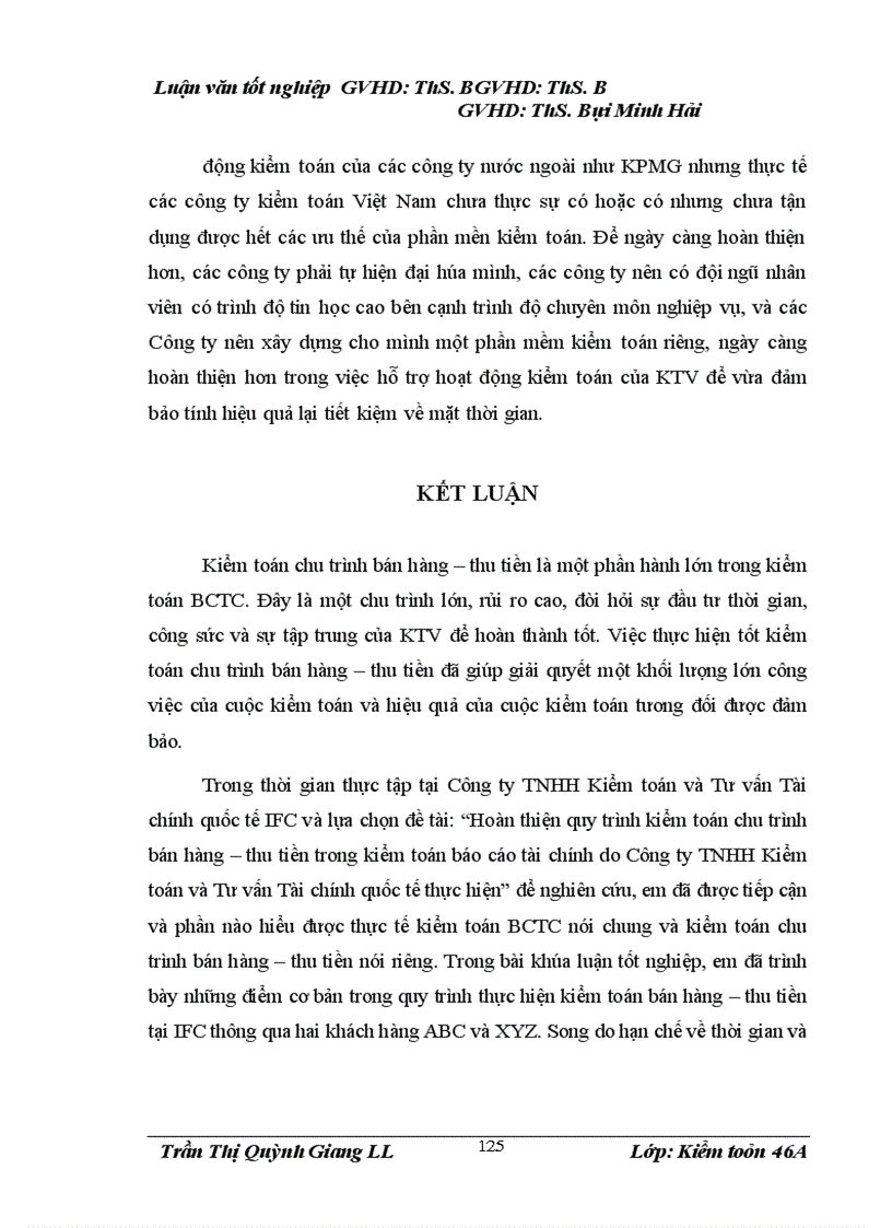 image for page Hoàn thiện quy trình kiểm toán chu trình bán hàng – thu tiền trong kiểm toán Báo cáo tài chính do Công ty TNHH Kiểm toán và Tư vấn Tài chính quốc tế IFC thực hiện