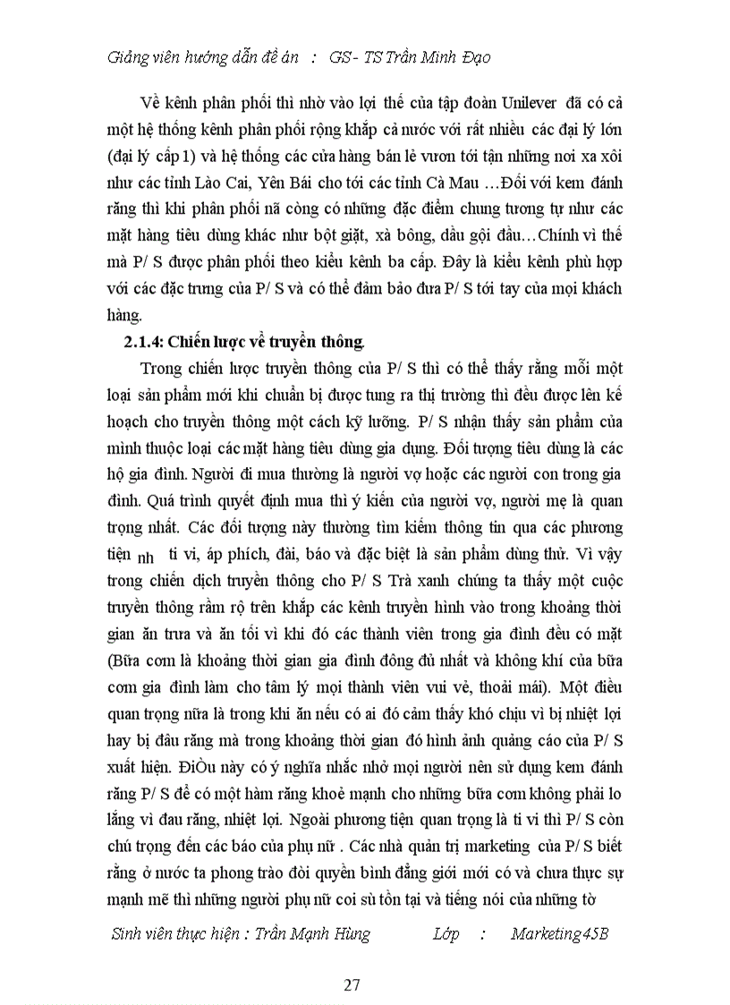 image for page Giải pháp nhằm khắc phục những hạn chế trong chiến lược Marketing của P/S.