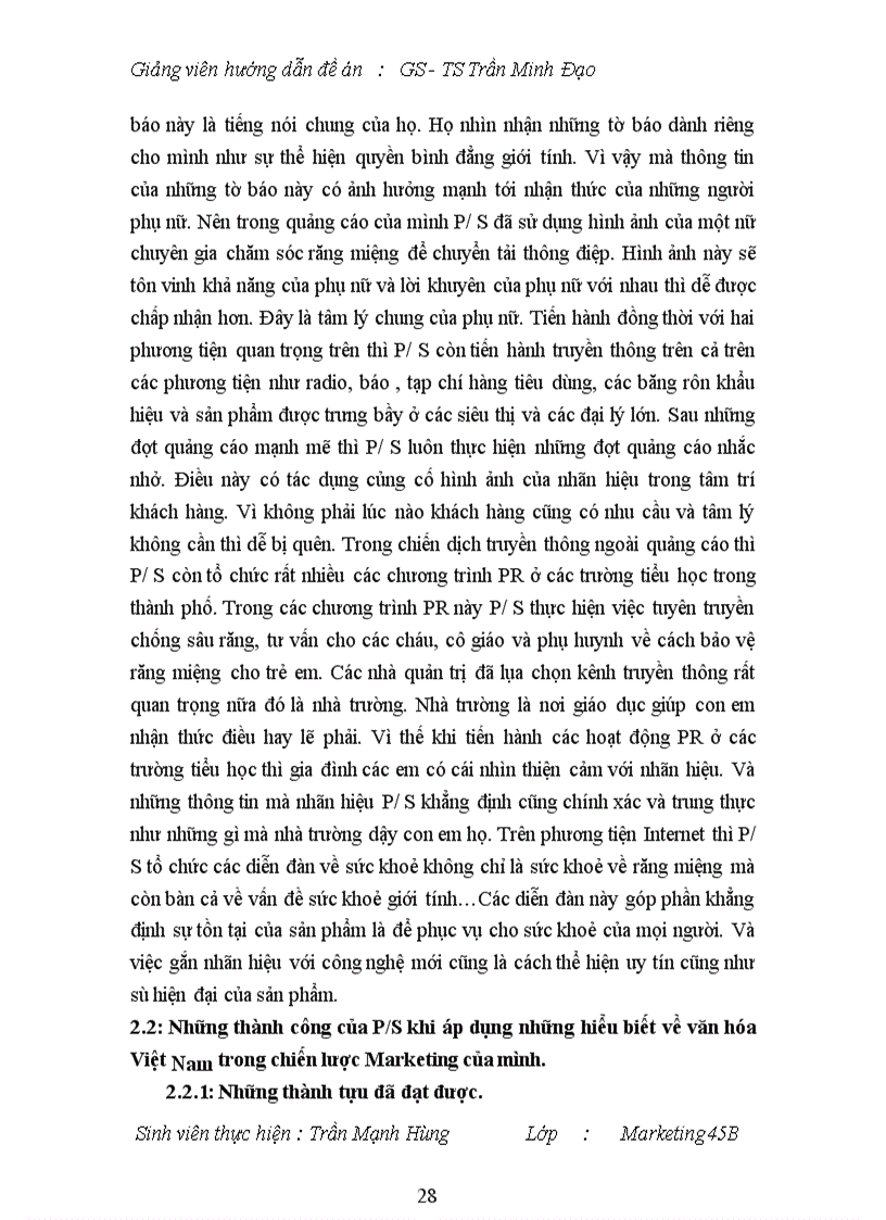 image for page Giải pháp nhằm khắc phục những hạn chế trong chiến lược Marketing của P/S.