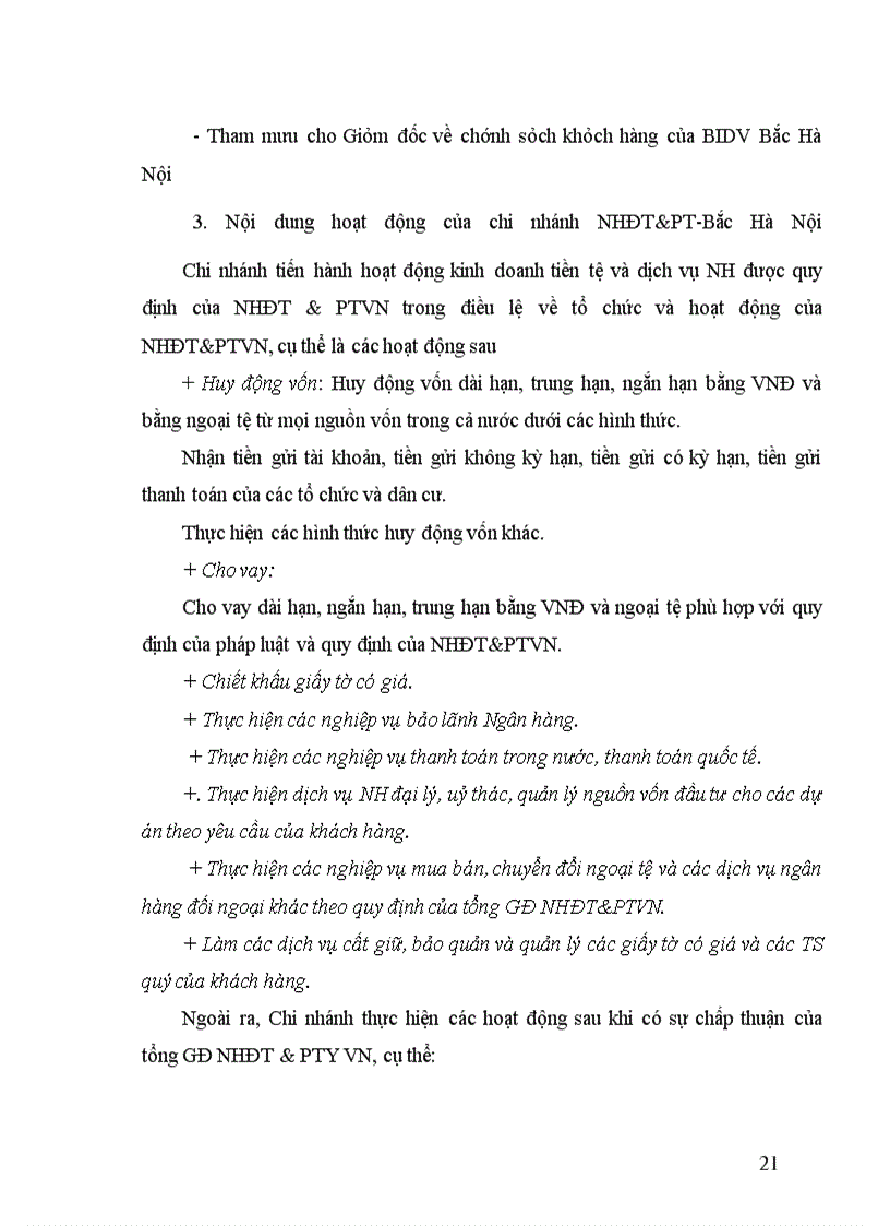 image for page Tình hình hoạt động kinh doanh của Chi nhánh Ngân hàng Đầu tư và Phát triển Bắc Hà Nội một số năm gần đây