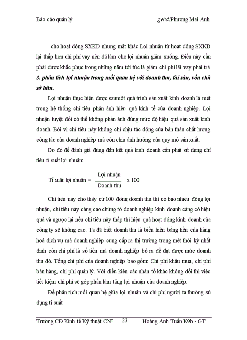 image for page Phân tích và quản lý lợi nhuận