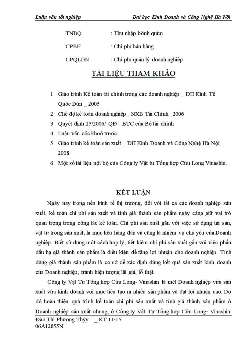 image for page Kế toán tập hợp chi phí sản xuất và tính giá thành sản phẩm tại Công ty Vật tư Tổng hợp Cửu Long- Vinashin