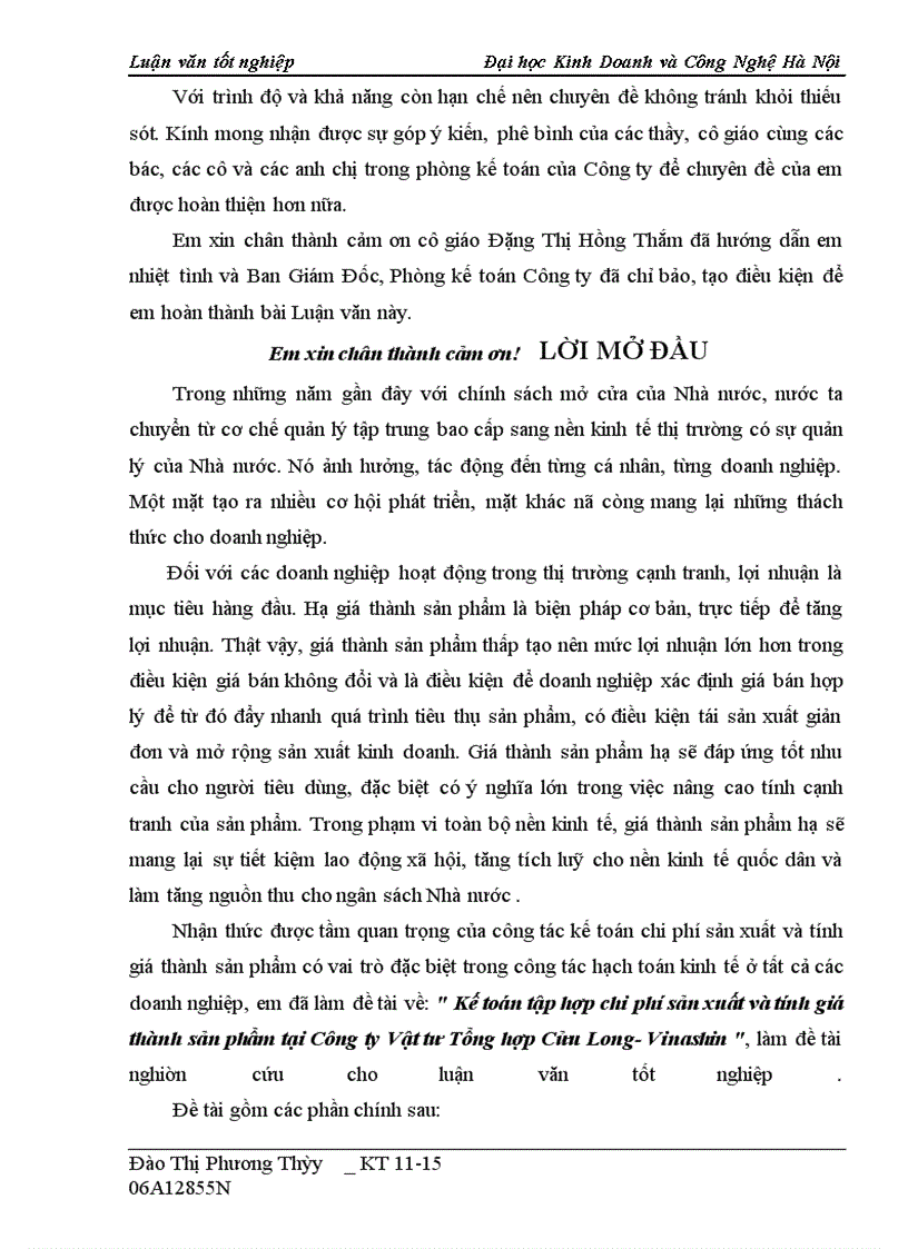 image for page Kế toán tập hợp chi phí sản xuất và tính giá thành sản phẩm tại Công ty Vật tư Tổng hợp Cửu Long- Vinashin