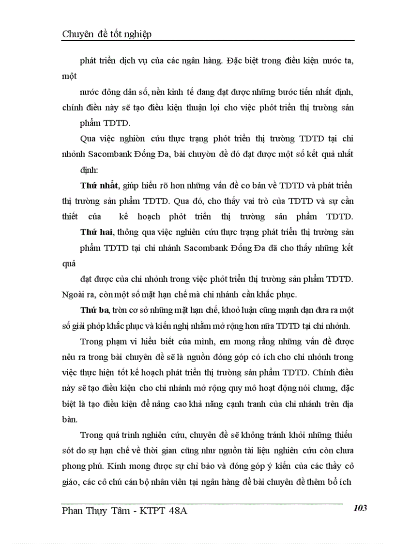 image for page Tình hình phát triển của ngân hàng sacombank và kế hoạch phát triển sản phẩm tdtd của chi nhánh đống đa
