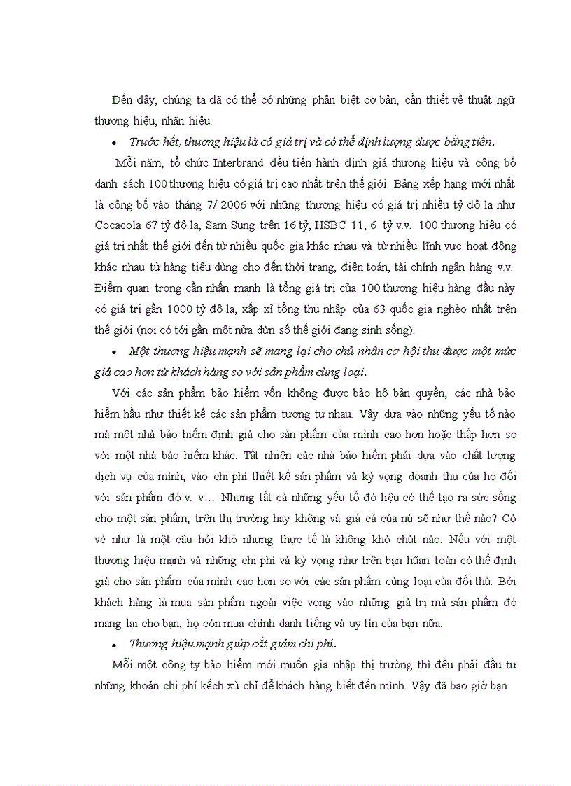 image for page Giới thiệu chung về thương hiệu và vấn đè thương hiệu trong kinh doanh bảo hiểm