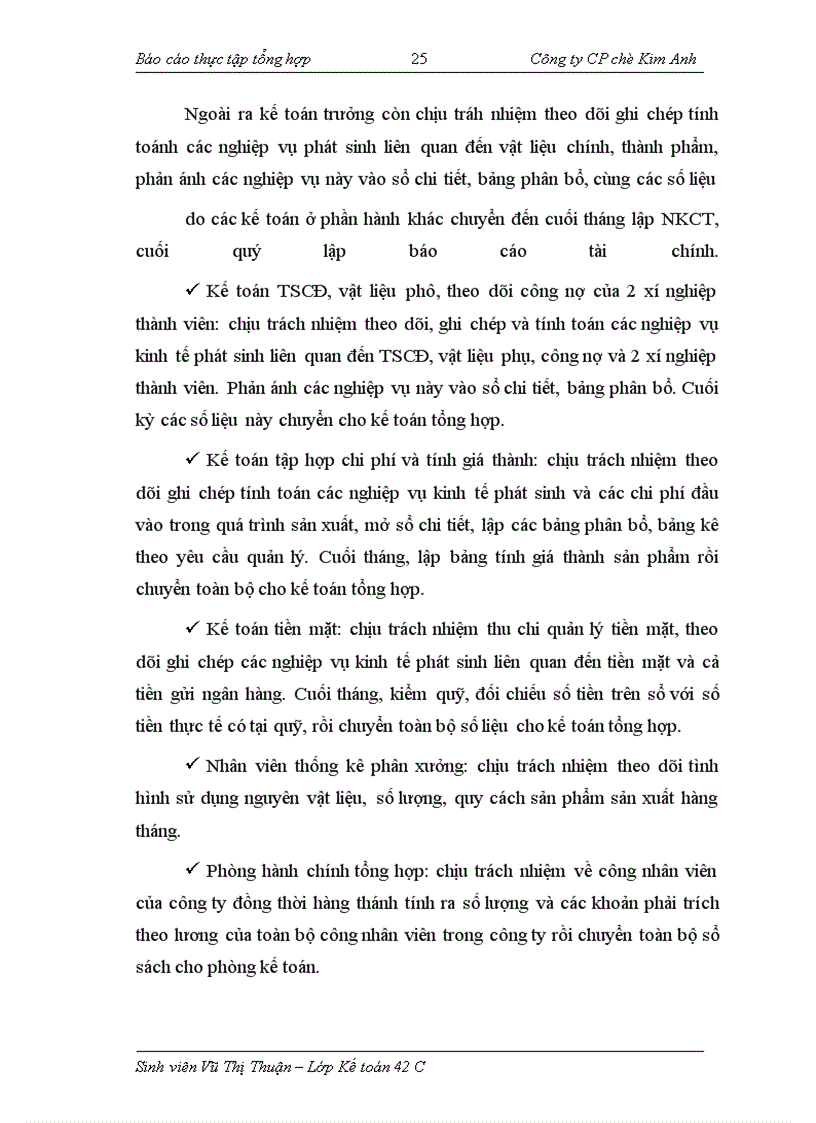 image for page Thực tập tổng hợp tại Công ty CP chè Kim Anh