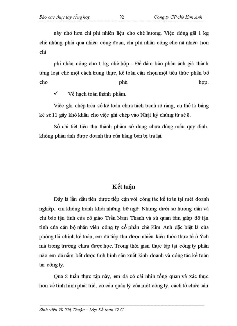 image for page Thực tập tổng hợp tại Công ty CP chè Kim Anh