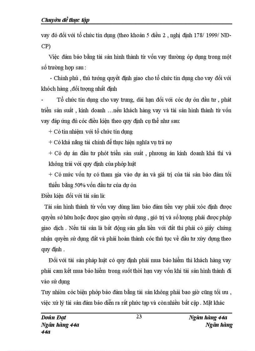 image for page Giải pháp hoàn thiện các hình thức bảo đảm tiền vay tại Chi nhánh Đông Đô -Ngân hàng Đầu Tư &Phát Triển Việt Nam